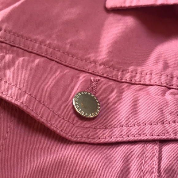 Pink 100% cotton canvas jacket - Picture 6 of 6